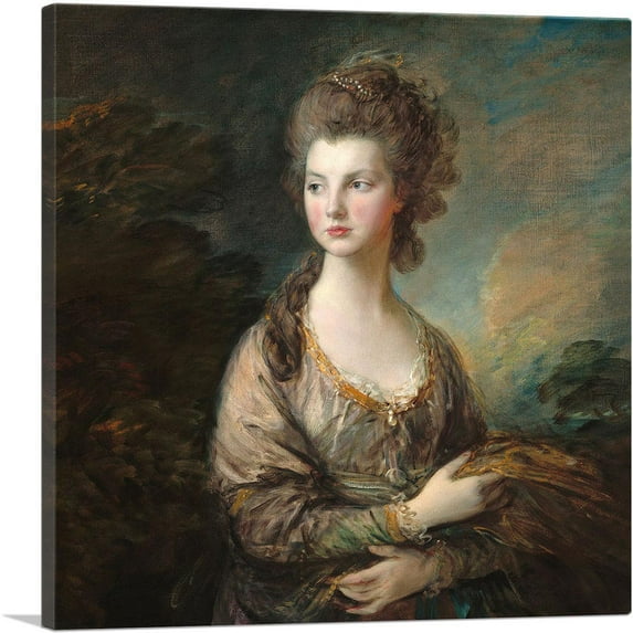 ARTCANVAS The Honorable Mrs. Thomas Graham 1775 Canvas Art Print by Thomas Gainsborough - Size: 26" x 26" (1.50" Deep)