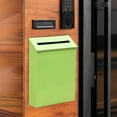 thumbnail image 6 of Wall Mount Mailbox Metal Postbox Newspaper Holder Box for Outside Front Door Green, 6 of 8