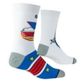 thumbnail image 3 of ODD SOX Top Gun Pilot Split Crew Socks White 80s Movie-Themed Socks Size Large for Men & Women Cool, 3 of 6
