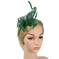 thumbnail image 1 of Bandeau Vert Élégant pour Femmes avec Sangle, Chapeau de Fête, Pince à Cheveux, Accessoire, 1 of 5