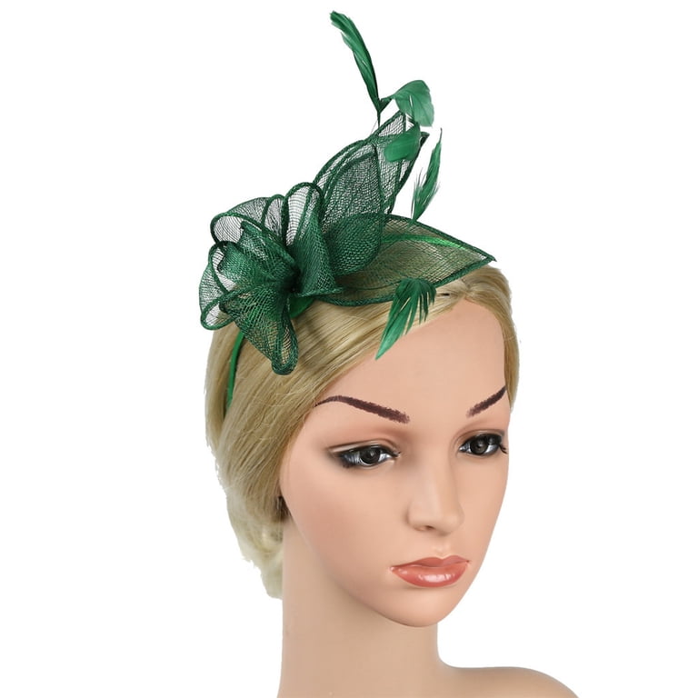 Fascinator Hat with Clip Headband and Short Lace Bowknot Gloves 2 Piece Set Fascinators Hats Clip Hat Wedding Cocktail Fascinators Tea  main image 3