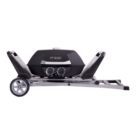 Pit Boss - 2-Burner Portable Gas Grill with Collapsible Cart - Black Sand