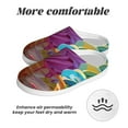 thumbnail image 6 of Fotbe Rainbow Melting Ice Cream Pattern Women's Fuzzy Curly Fur Memory Foam Loafer Slippers Indoor Outdoor Slippers Winter Home Shoes-44/45, 6 of 7