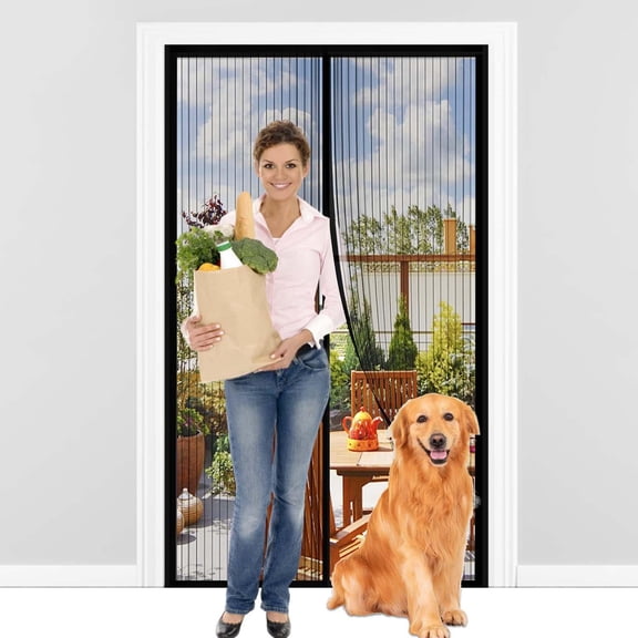 HadinEEon Magnetic Screen Door, Full Frame Seal. Fits Door Openings up to 36"x82" Max