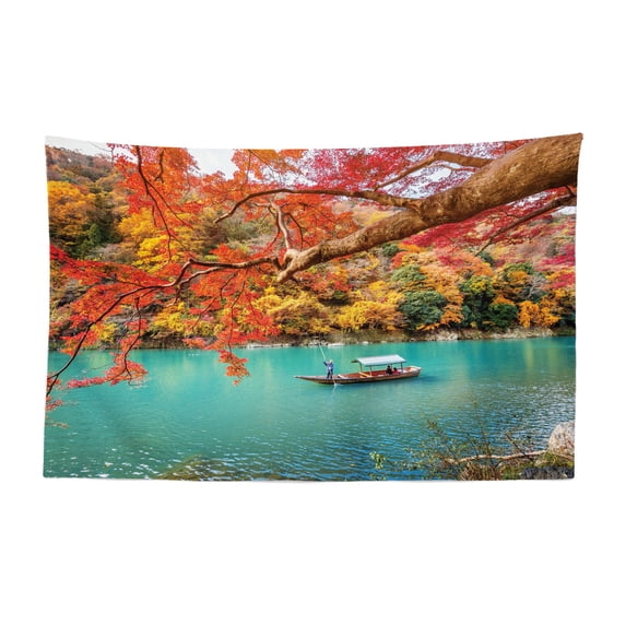 Landscape Tapestry, Photo of Cliffs Trees Zhangjiajie China, Fabric Wall Hanging Decor for Bedroom Living Room Dorm, 2 Sizes, Multicolor, by Ambesonne