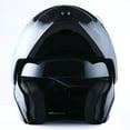 thumbnail image 3 of 1Storm Motorcycle Street Bike Modular/Flip up Dual Visor/Sun Shield Full Face Helmet HG339 Glossy Black, 3 of 7