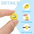 thumbnail image 3 of Uxcell Plastic Cord Lock, Single Hole Toggle Stopper Round Ball Shaped Adjustable Cord Stop Fastener Yellow, 3 of 6