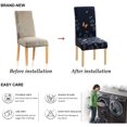 thumbnail image 4 of Printed Dining Chair Slipcovers Washable Softness Elastic Installation Chair Protector Banquet Chair Seat Cover for Hotel and Wedding Ceremony(Colour14,Set of 6), 4 of 7