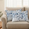 thumbnail image 6 of Outdoor Pillow Covers 20x12 Set of 2, Blue Eucalyptus Leaves Waterproof Patio Throw Pillow Covers for Couch Sofa Chair, Fall Botanical Autumn Floral Decorative Pillowcases for Throw Pillows, 6 of 9