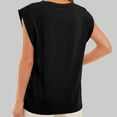 thumbnail image 6 of fatyb Women's Fashion Tees Cap Sleeve Square Neck T-Shirts Casual Solid Color Tops Blouse for Women, 6 of 7