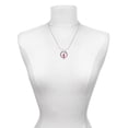 thumbnail image 3 of Delight Jewelry Silvertone Hot Pink Lightning Bolt Silver-tone You Mean the World to Me Ring Necklace, 18", 3 of 4