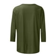 thumbnail image 3 of Birdeem Blouses Décontractées pour Femmes, Manches 3/4, Col Rond, Chandail, Haut Imprimé, Blouse Mode, 3 of 5