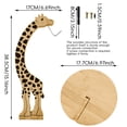 thumbnail image 2 of Wooden Giraffe Banana Hanger Stand with Stainless Steel Hook, Decorative Countertop Banana Holder & Fruit Display Rack for Kitchen Dining Table, Fruit Storage Organizer, Black, 16.56*6.97in, 2 of 9
