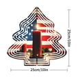 thumbnail image 6 of Metal Hanging Christmas Tree Wind Spinner - Festive Garden Decoration with Candle Design Pine Branch Accents Patriotic Flair, 6 of 6