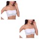 thumbnail image 4 of Minnieouse Sujetador inalámbrico Sujetadores sin tirantes Bandeau Accesorios Almohadillas removibles Color simple Ropa interior cómoda Vestido blanco L 2Conjunto, 4 of 6