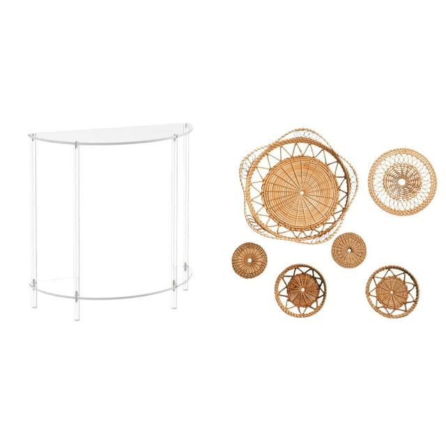 Mesita de noche de acrílico,Mesa auxiliar de acrílico transparente Mesa auxiliar transparente en capas,Mesa pequeña de acrílico,mesita de noche pequeña,compacta,Manualidades de