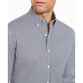 thumbnail image 3 of Michael Kors Mens Striped Slim Fit Button-Down Shirt B/W XL, 3 of 4
