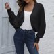 thumbnail image 3 of Suéter de mujer estilo europeo con mangas, chaqueta informal para otoño e invierno, nuevos estilos, top acrílico para mujer., 3 of 6