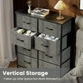 thumbnail image 4 of JONPONY Dresser for Bedroom with 8 Drawers, Tall Fabric Storage Tower, Chest of Drawers with Wood Top, Sturdy Steel Frame for Closet, Living Room, Entryway, Gray, 4 of 8