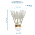 thumbnail image 3 of Transform Falcon VT- Ace Badminton Feather Shuttlecock , Speed 77 | White , Pack Of 12, 3 of 5