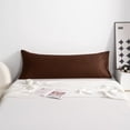 thumbnail image 6 of Lorviah Premium Cotton Body Pillowcase 20"x54", Ultra Soft & Breathable Body Pillow Cover with Envelope Closure, Brown, 6 of 6