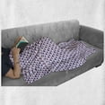 thumbnail image 6 of Geometric Soft Flannel Fleece Throw Blanket, Mosaic Design with Small Triangles in Watercolor Style Grid, Cozy Plush for Indoor and Outdoor Use, 70" x 90", Lilac Lavender and White, by Ambesonne, 6 of 6