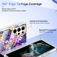 thumbnail image 4 of Tarise for Samsung Galaxy S23 Ultra 5G Phone Case, [Wireless Charging] Shockproof Drop Proof Rugged Hybid Back Cover with TPU Impact Resistant Bumper for Samsung S23 Ultra 6.8" (2023), Flower, 4 of 7
