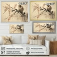 thumbnail image 4 of Designart "Monkey Asian Painting I" Asian Art Floater Framed Canvas Print, 4 of 7