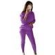 thumbnail image 5 of Conjunto de traje de suéter con pantalones largos de dos piezas de punto de cable de manga larga con hombros descubiertos de color sólido para mujer Fridja  hfkajh99491, 5 of 6
