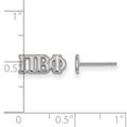 thumbnail image 2 of White Sterling Silver Earring Women'S Greek Pi Beta Phi 5 mm 12, 2 of 2