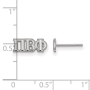 White Sterling Silver Earring Women'S Greek Pi Beta Phi 5 mm 12