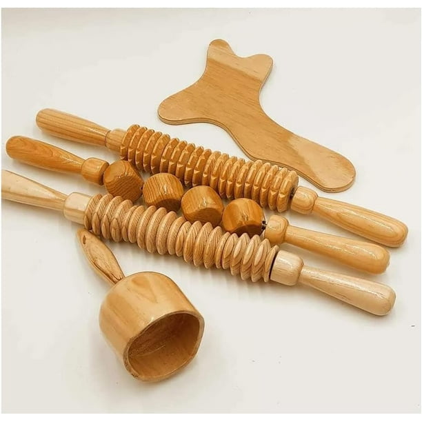 Kit de terapia de madera corporal YONGSHENG 5 piezas rodillo muscular removedor de celulitis