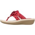 thumbnail image 3 of Women's Cliffs by White Mountain Cynthia Thong Sandal Berry Red Smooth Polyurethane 10 M, 3 of 6