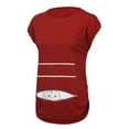 thumbnail image 4 of Heliisoer Maternity Cute Baby Pattern Print Short Pregnant Tops, 4 of 8