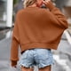 thumbnail image 4 of Suéter de cuello redondo para mujer, moda, suelto, talla grande, color, manga larga, tops, suéter para mujer, 4 of 4