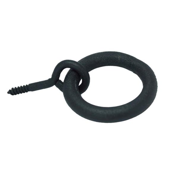 Wood Shutter Hardware 30-14-88449 Shutter Pull Ring with Attached Screw, Black