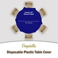 thumbnail image 5 of Exquisite 12 Premium Navy Blue Plastic 84" Round Party Tablecloths Waterproof Disposable, 5 of 7