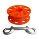thumbnail image 2 of Carrete de buceo DYNWAVEMX 18 M 59 Pies Con Perno de Seguridad de Nylon acero Inoxidable Clip Giratorio, 2 of 8