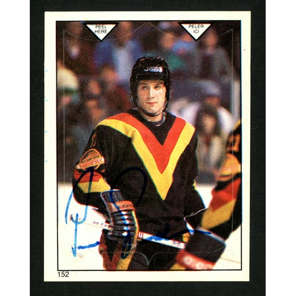 Patrik Sundstrom Autographed 1983-84 O-Pee-Chee Sticker Card #152 Vancouver Canucks SKU #153614