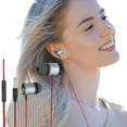 thumbnail image 2 of 3.5mm Wired In-Ear Headphones: Stereo Sound, Mic, Multi-Function Buttons, Compatible with iOS/Android, Comfortable, 2 of 3
