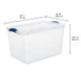 thumbnail image 2 of Sterilite 66 Qt. Latch Box Plastic, Stadium Blue - (2 pack), 2 of 6