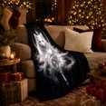thumbnail image 3 of Celestial White Cat Night Sky, Peaceful Pet Portrait Pattern, Warm Flannel Blanket for Living Room and Bedroom, Cat Lovers Just Because Gift, Pet Lover Home Decor, 3 of 9