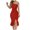 Red, variant on WIZUTIZ Wrap Dress for Women Slim Fit One Shoulder Twist Front Ruffled Solid Shift Dress Sleeveless Shift Dress for Ladies Midi Dress Super Soft Wedding Dress Green
