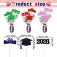 thumbnail image 4 of Noothes Graduation Centerpieces for Tables 6PCS Glitter Cap Sticks Vase Fillers Confetti Class Of 2026 Grad Party Decorations College, 4 of 6