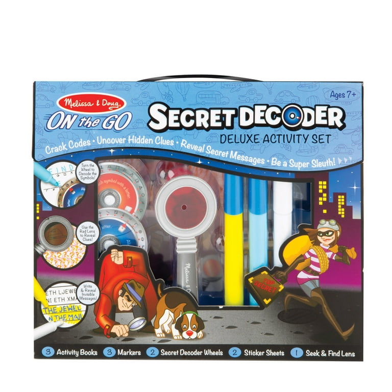Melissa Doug On the Go Secret Decoder Deluxe Activity Set and Super Sleuth Toy