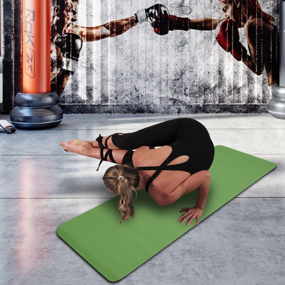 6MM Yoga Mat Gym Exercise Thick Fitness Pilates Soft Mats Non Slip Carrier 