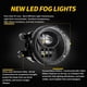 thumbnail image 3 of Faros antiniebla LED Z-OFFROAD para Tacoma 2016-2022 4Runner Tundra, 3 of 7
