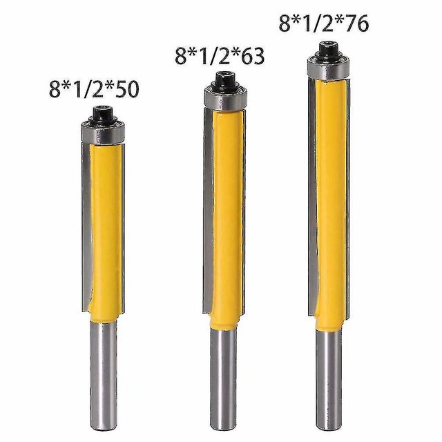 Woodworking Milling Cutter - Extra Long Razor Bit, Straight Cutting Head, Three-piece Set