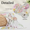 thumbnail image 3 of Happy Easter Body Pillow Covers 20"x54", Spring Easter Bunny Eggs Floral Gray Wooden Soft Brushed Microfiber Breathable Throw Pillow Covers, Decorative Pillowcase with Zipper for Couch Sofa Bedroom, 3 of 9