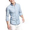 TOMMY HILFIGER Dixie Chambray Cotton Custom-Fit Shirt X-Large XL Light Blue